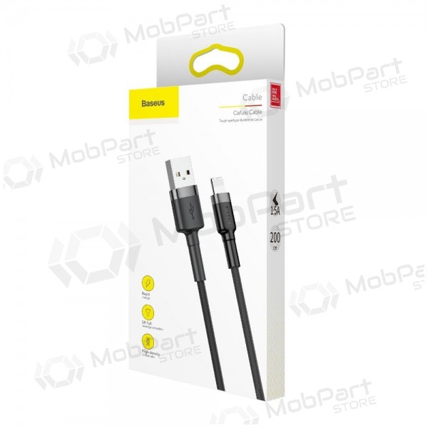 USB kabel Baseus Cafule USB-A to Lightning 1.5A 2.0m grå-svart CALKLF-CG1