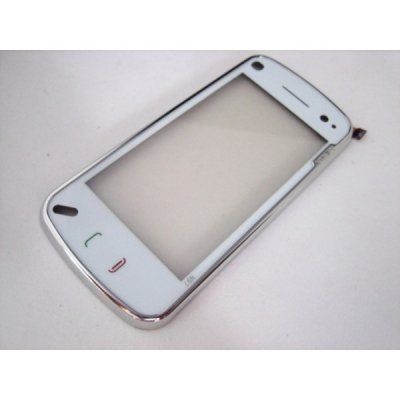 Nokia N97 berøringssensitivt glass (med ramme) (hvit)