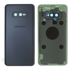 Samsung G970 Galaxy S10e bakside svart (Prism Black) (brukt grade B, original)