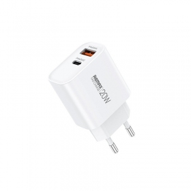 Telefonlader Remax RP-U120 20 W USB-C + USB-A hvit