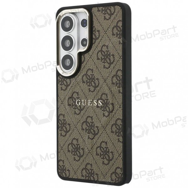 Samsung Galaxy S26 Ultra deksel -Guess PU Leather 4G Gold Frame Magnetic- (brun)