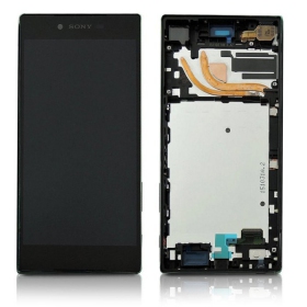Sony E6853 Xperia Z5 Premium skjerm (svart) (med ramme) (brukt grade B, original)