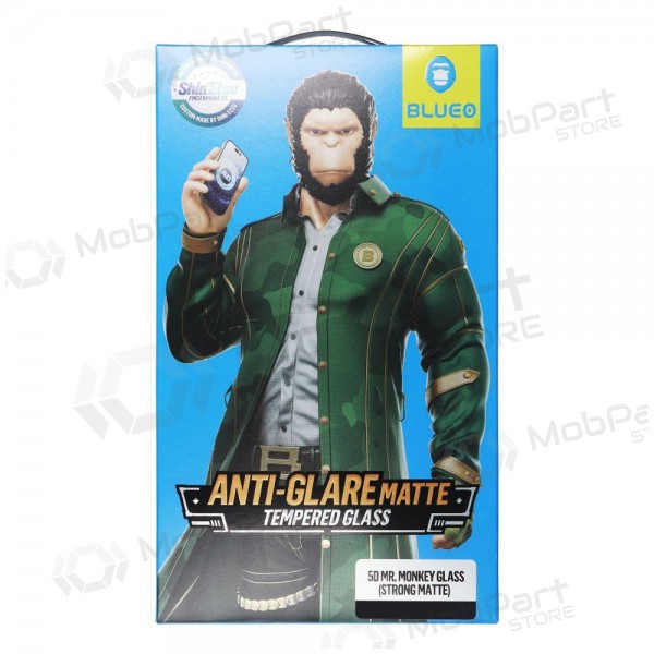 LCD apsauginis stikliukas 5D Mr. Monkey Glass (Strong Matte) Apple iPhone 12 Pro Max svart
