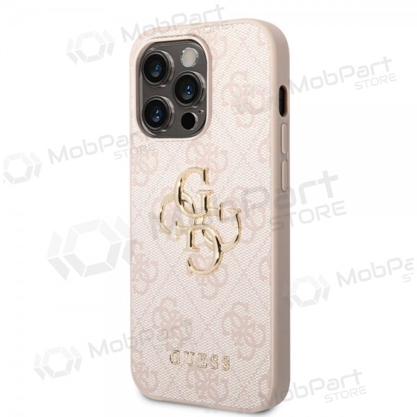 Apple iPhone 14 Pro Max deksel - Guess PU 4G Metal Logo (rosa)