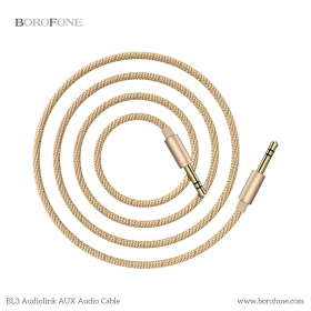 Audio adapter 3,5mm į 3,5mm Borofone BL3 (gyllen)