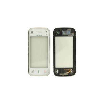 Nokia N97 mini berøringssensitivt glass (hvit) (med ramme)