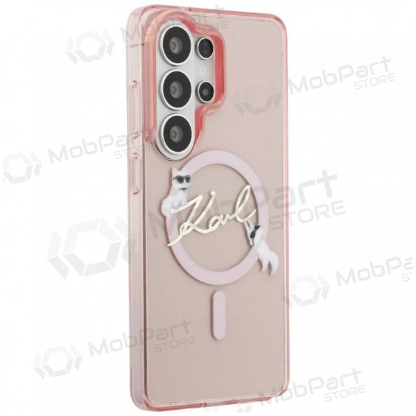 Samsung Galaxy S26 Ultra deksel - Karl Lagerfeld IML Choupette Karl Script Logo Magnetic (rosa)