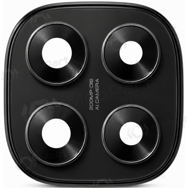 Kameraglass med ramme til Xiaomi Redmi Note 14 Pro 5G (svart)