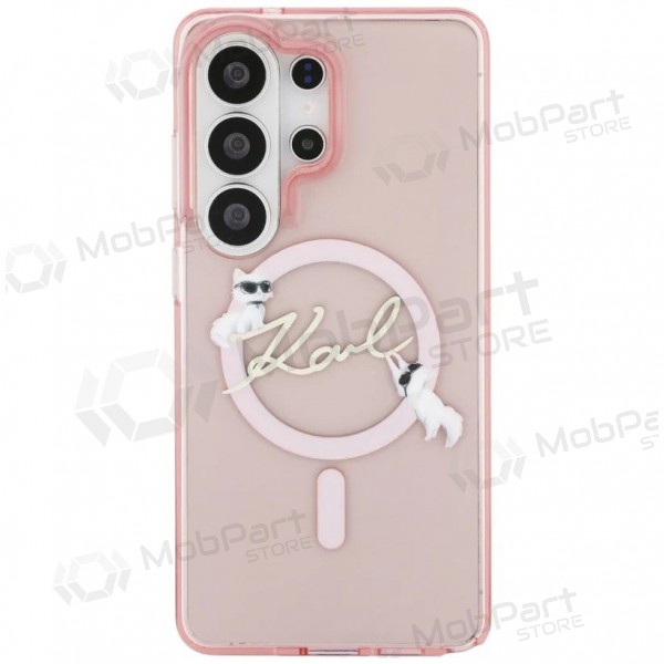 Samsung Galaxy S26 Ultra deksel - Karl Lagerfeld IML Choupette Karl Script Logo Magnetic (rosa)