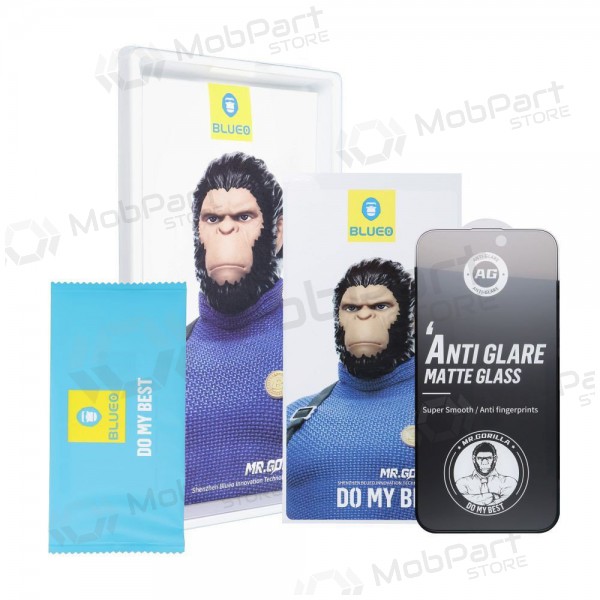LCD apsauginis stikliukas 5D Mr. Monkey Glass (Strong Matte) Apple iPhone 12 Pro Max svart
