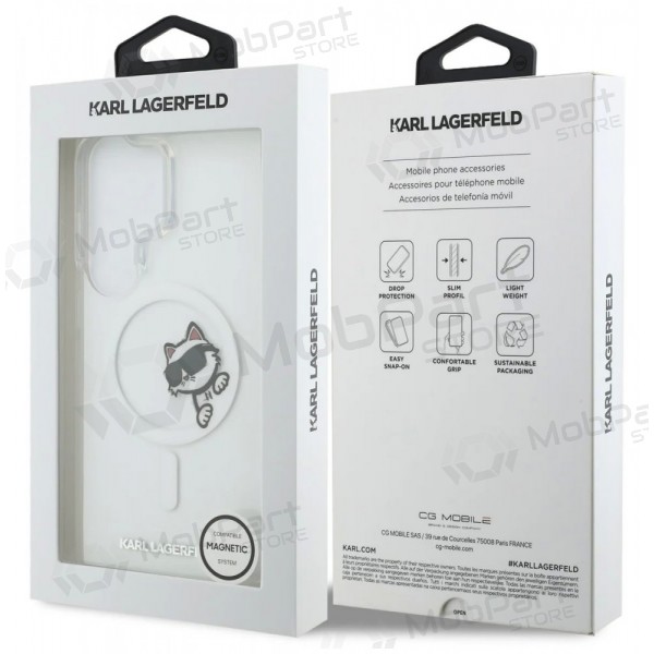 Samsung Galaxy S26 Ultra deksel - Karl Lagerfeld IML Choupette Peekaboo Logo Magnetic (gjennomsiktig)