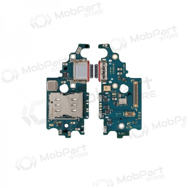 Samsung G991 Galaxy S21 ladekontakt og mikrofon med flex (service pack) (original)