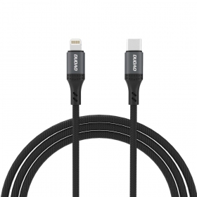 Lightning-kabel Dudao L3CL USB-C til Lightning 1,2 m 30 W svart
