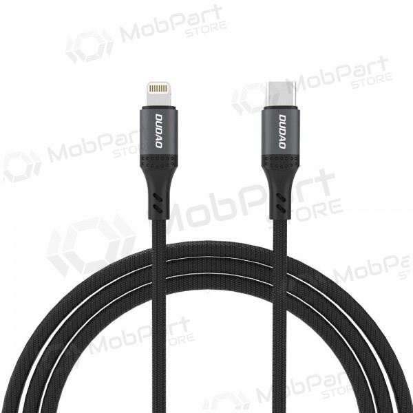 Lightning-kabel Dudao L3CL USB-C til Lightning 1,2 m 30 W svart