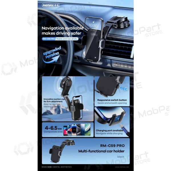 Mobilholder Remax RM-C59 PRO (dashboard) svart