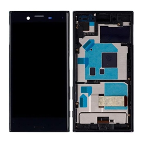 Sony F5323 Xperia X Compact skjerm (svart) (med ramme) (brukt grade B, original)