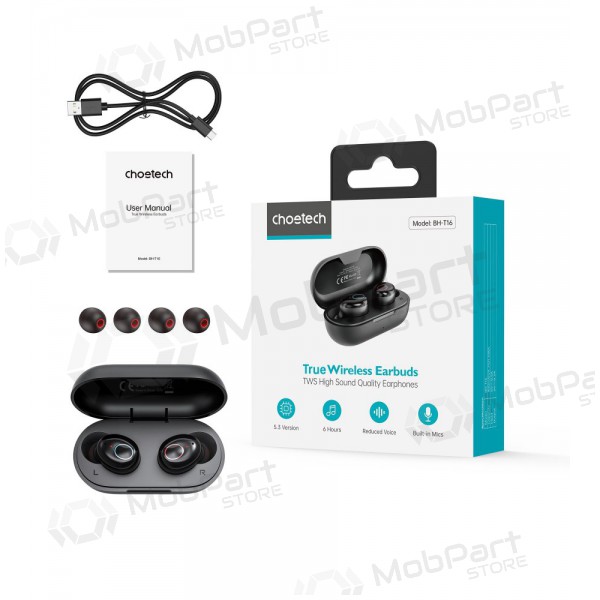 Belaidės ausinės Choetech BH-T16 Hi-Fi Bean TWS Belaidės ausinės Choetech BH-T16 Hi-Fi Bean TWS