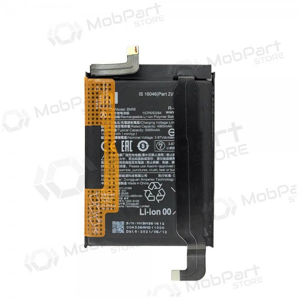 Xiaomi Poco F3 GT batteri, akumuliatorius (BM56) (original) Xiaomi Poco F3 GT batteri, akumuliatorius (BM56) (original)