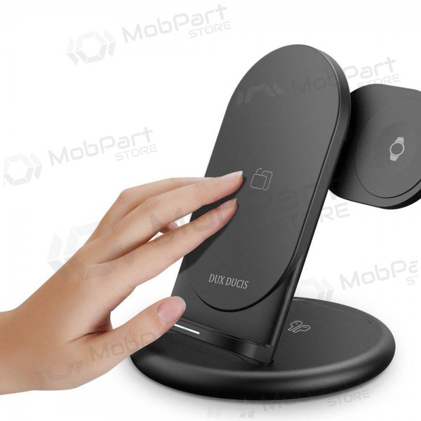 Lader trådløs Dux Ducis C7 3in1 Phone, Apple Watch, Airpods 15W (svart)
