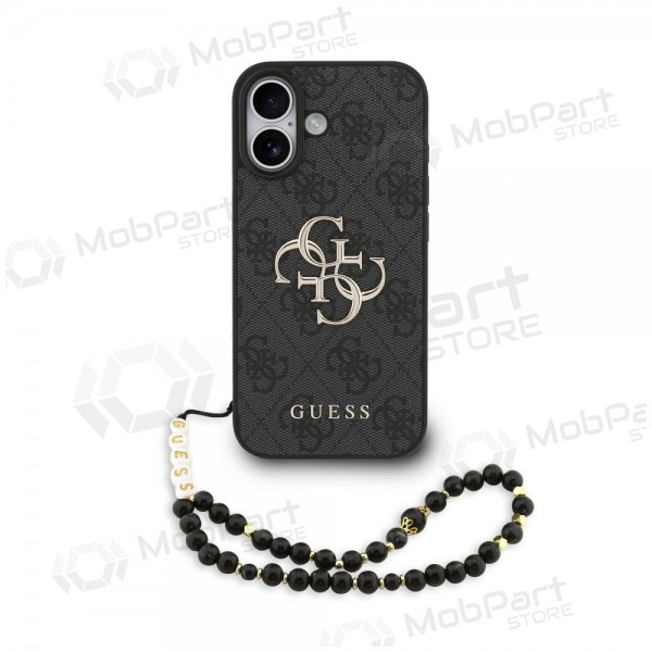 Apple iPhone 17 deksel - Guess PU 4G Metal Logo Strap (svart)