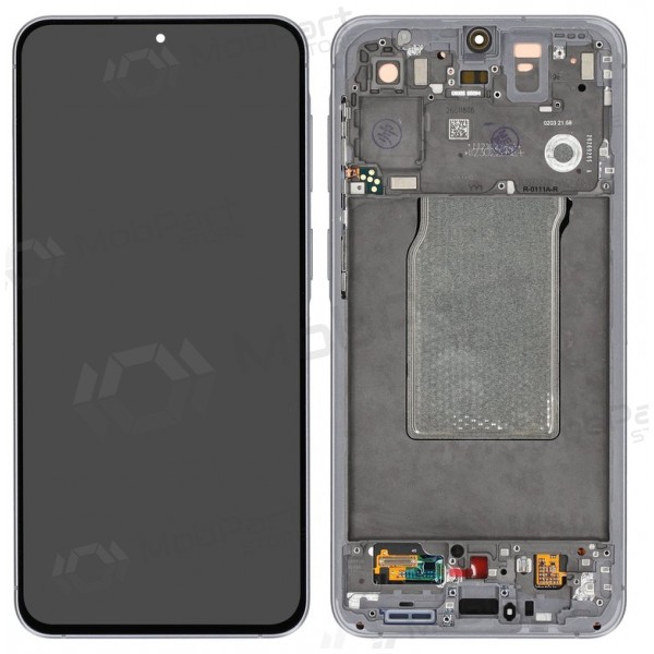 Samsung Galaxy A57 5G skjerm (grå) (med ramme) (Premium)