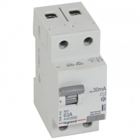 Jordfeilbryter RCD RX Legrand 402026 (AC, 63A, 2P, 30mA, 230V)