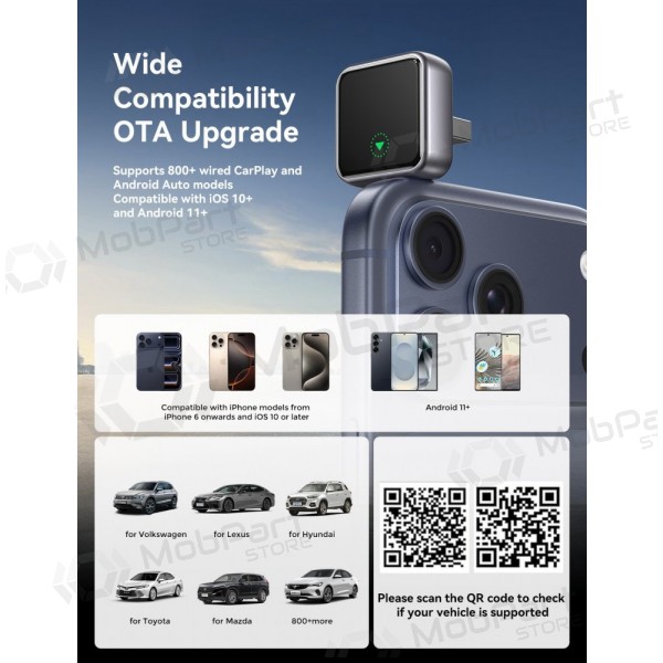 Trådløs CarPlay / Android Auto-adapter Joyroom JR-CP3 svart