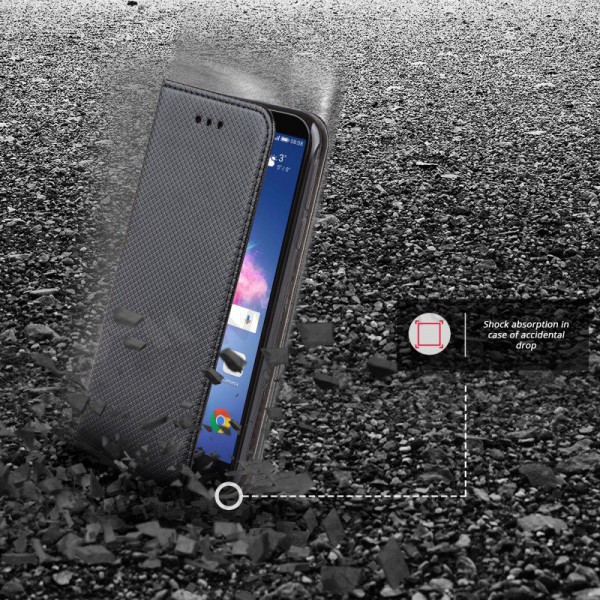 LG Velvet deksel - Smart Magnet (svart)