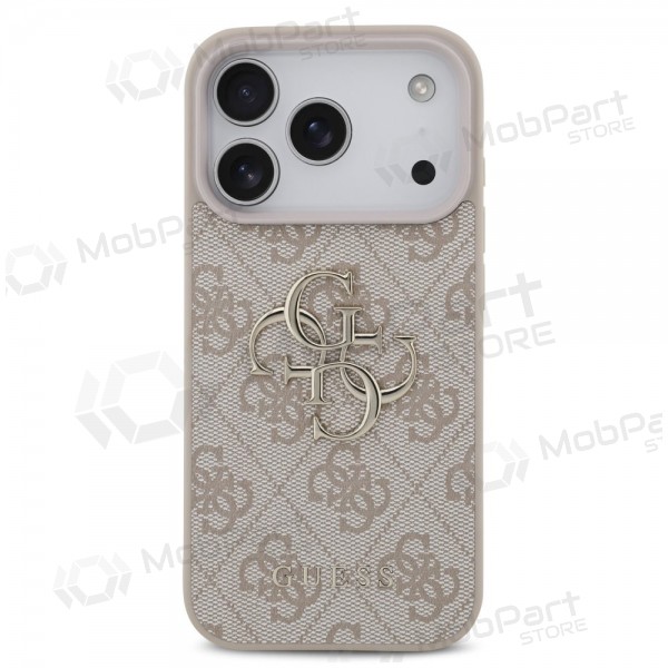 Apple iPhone 17 Pro deksel - Guess PU 4G Metal Logo (rosa)