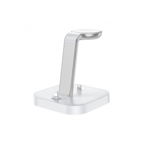 Lader trådløs Hoco CW43 Graceful 3-in-1 hvit