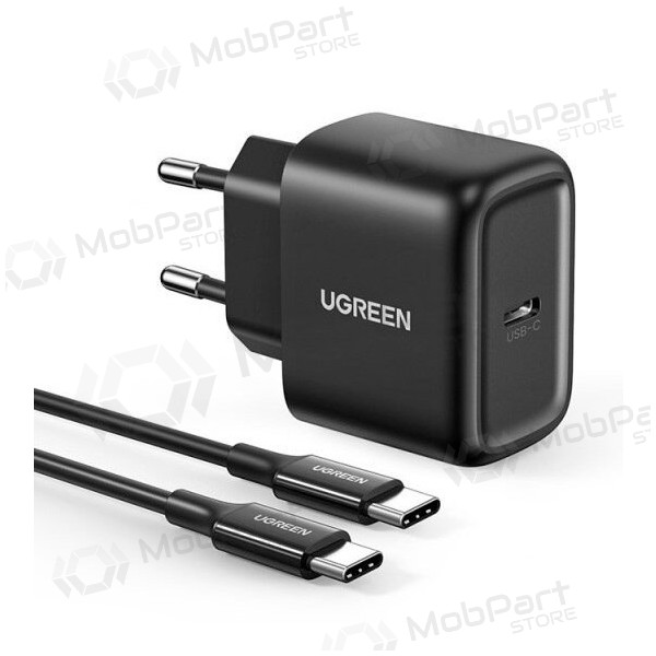 Lader buitinis Ugreen CD250 USB-C 25W + USB-C cable 2.0m svart