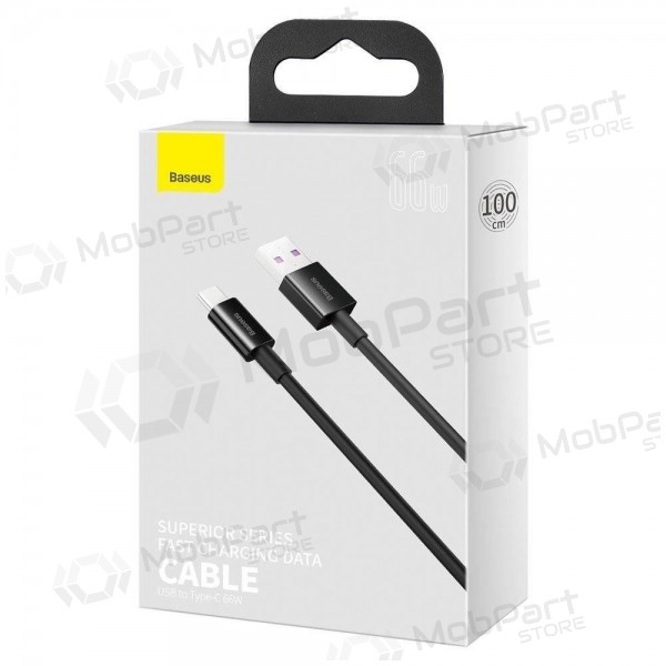 USB kabel Baseus Superior iš USB į Type-C 66W 2.0m svart CATYS-A01