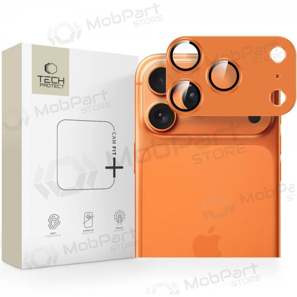 Apple iPhone 17 Pro Max kamerabeskyttelse - Tech-Protect CamFull Fit+ (Cosmic Orange)