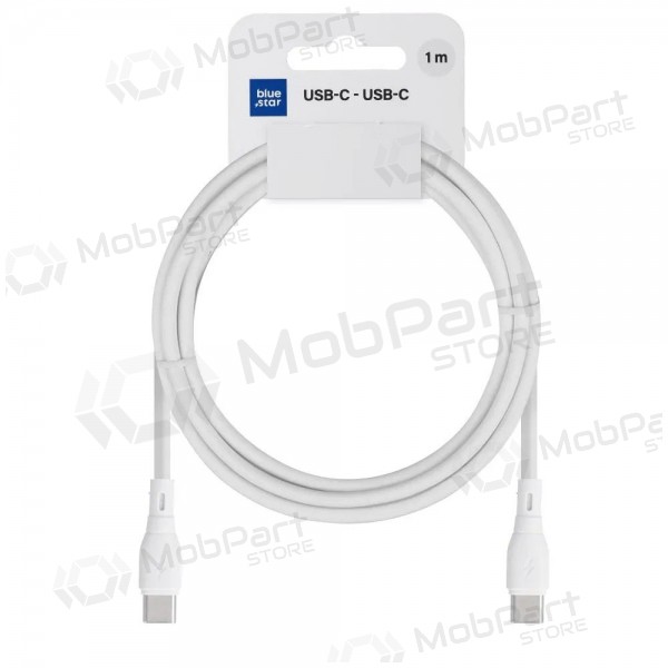 USB-C-kabel Blue Star PJ73-13-3 USB-C til USB-C 1 m 60 W hvit