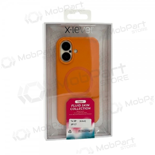 Apple iPhone 16 Pro deksel - X-Level Fluid Skin MagSafe (svart)