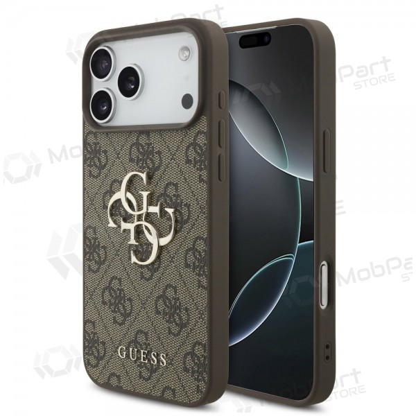 Apple iPhone 17 Pro Max deksel - Guess PU 4G Metal Logo (brun)