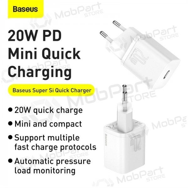 Lader buitinis Baseus Super Si 20W hvit CCSUP-B02