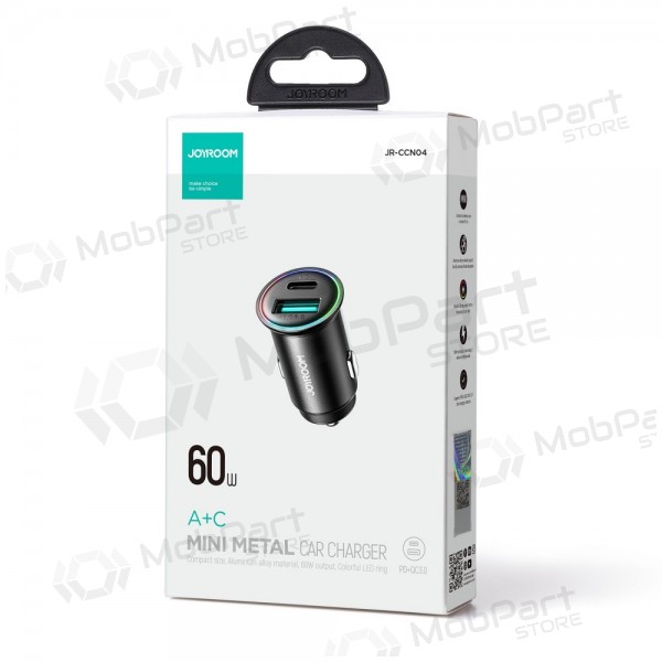 Lader automobilinis Joyroom JR-CCN04 USB-C/USB-A 60W svart