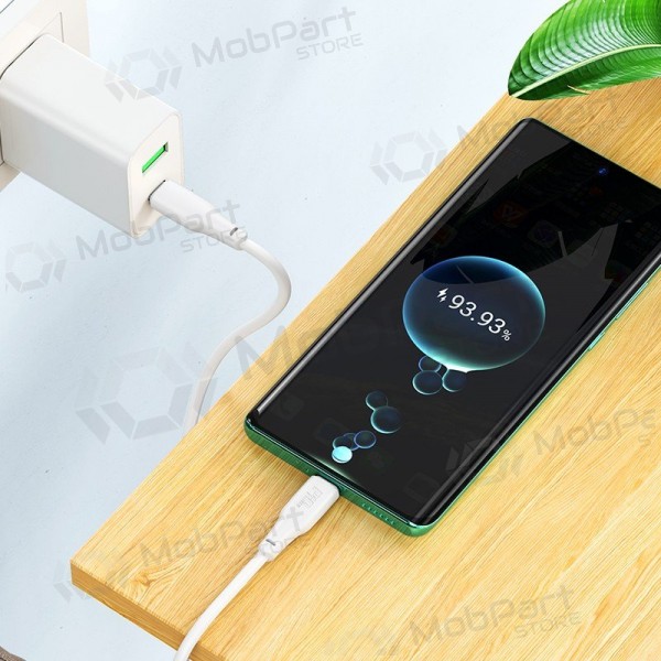 USB-C-kabel Hoco X93 USB-C til USB-C 1 m 100 W hvit