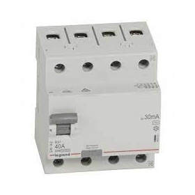 Jordfeilbryter RCD RX Legrand 402063 - AC, 40A, 4P, 30mA, 400V