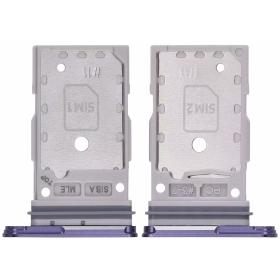 Samsung Galaxy S24, S24 Plus Dual SIM-kortholder (Cobalt Violet) (servicepakke) (original)