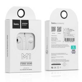 Hodetelefoner / ørepropper HOCO M1 3,5mm (hvitt)