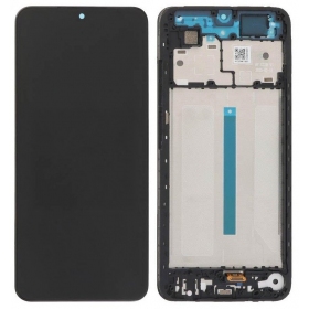 Ekranas Xiaomi Redmi A5 (Short Flex)med lietimui jautriu stikliuku og rėmeliu Black original (service pack)