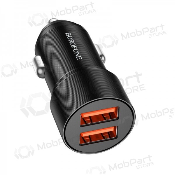 Lader automobilinis Borofone BZ19B 2xUSB-A QC3.0 36W svart