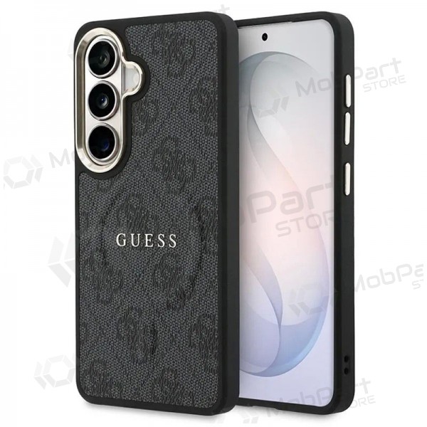 Samsung Galaxy S26 deksel - Guess PU Leather 4G Gold Frame Magnetic (svart)