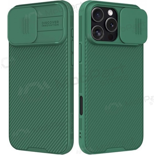 Apple iPhone 15 deksel „Nillkin CamShield Pro“ (grønn) Apple iPhone 15 deksel „Nillkin CamShield Pro“ (grønn)