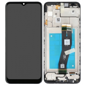 Samsung A025G Galaxy A02s 2020 skjerm (svart) (med ramme) (service pack) (original)