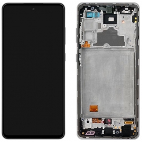 Samsung Galaxy A725 A72 4G / A726 5G 2021 skjerm (svart) (med ramme) (service pack) (original)