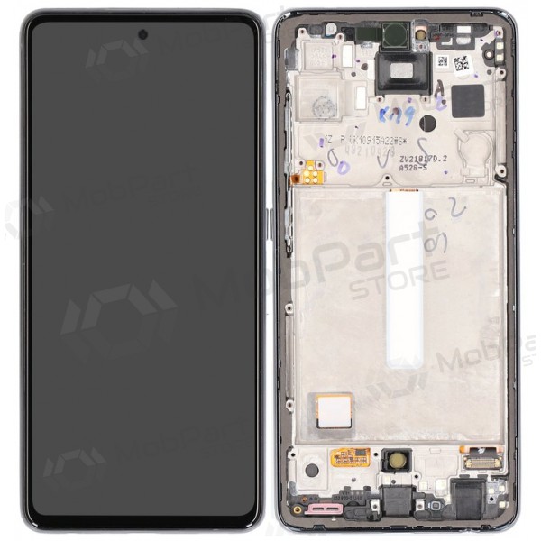 Samsung Galaxy A52s skjerm (svart) (med ramme) (original)