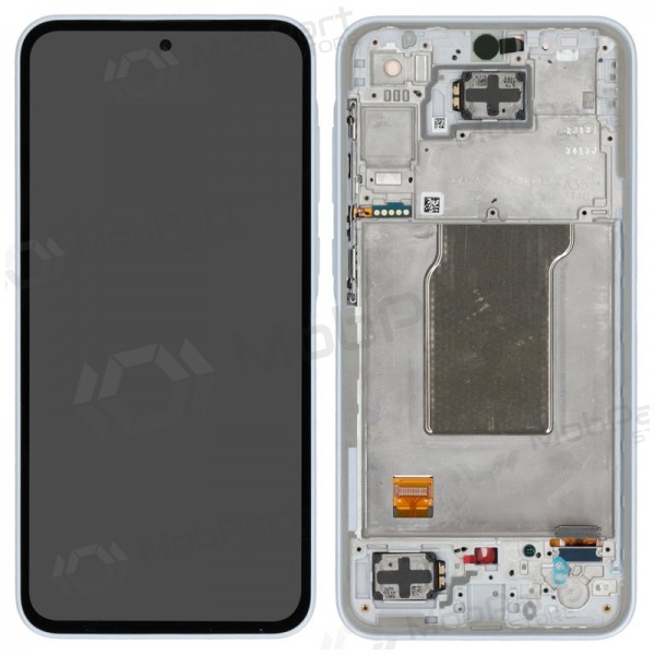 Samsung Galaxy A35 skjerm (Awesome Iceblue) (med ramme) (original) Samsung Galaxy A35 skjerm (Awesome Iceblue) (med ramme) (original)